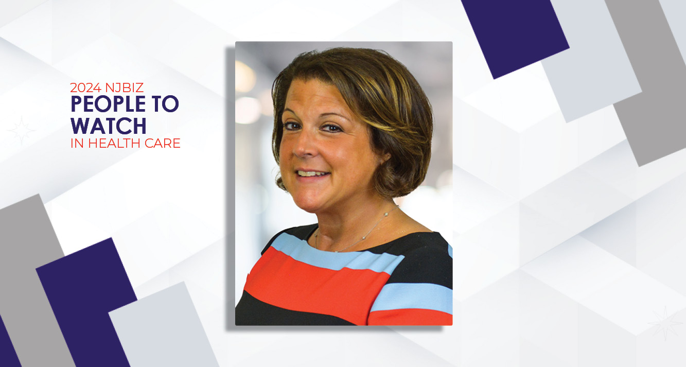 Jennifer D'Angelo headshot with NJBIZ People to Watch in Healthcare title